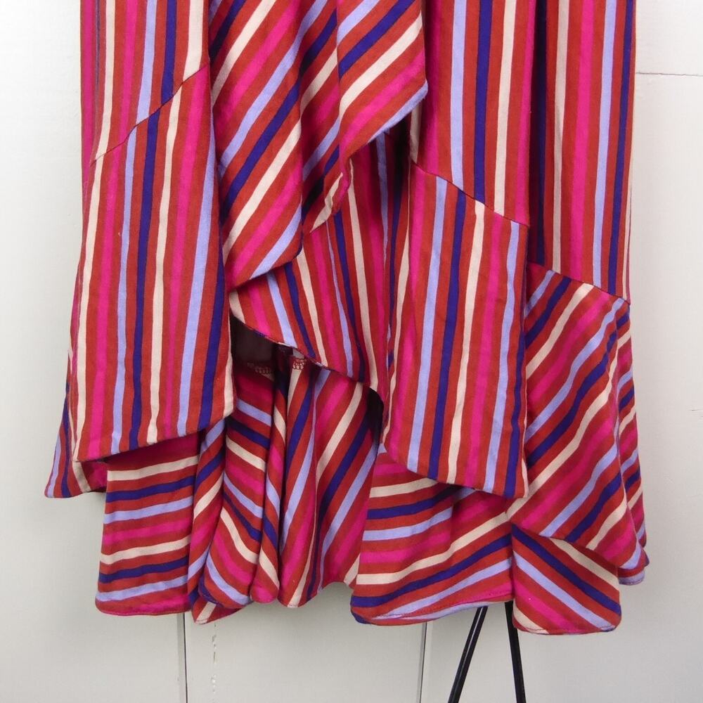 Anthropologie Maeve Dress Womens SZ M Sleeveless Striped Boho Ruffled Coastal - Picture 5 of 15